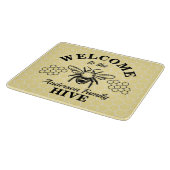 Hummeln Willkommen in unserer Bienensignatur Schneidebrett (Ecke)