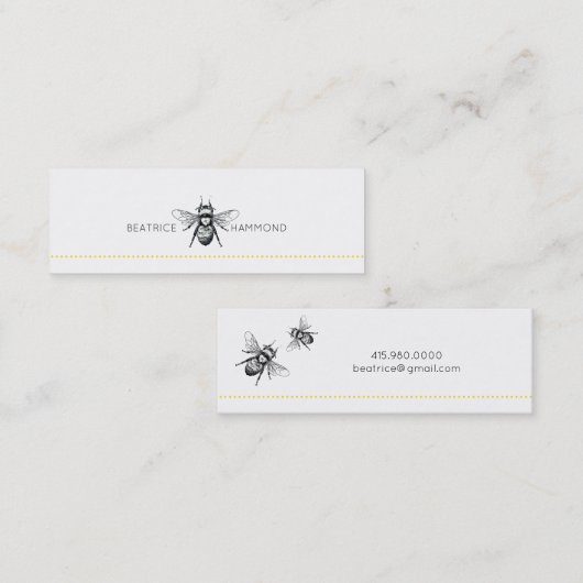 Hummelprofil Mini Visitenkarte (Vorne/Hinten)