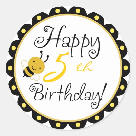 Hummelsticker HBR5 Runder Aufkleber (Vorderseite)