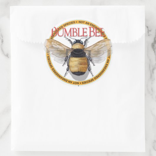 Hummelsticker Runder Aufkleber (Tasche)