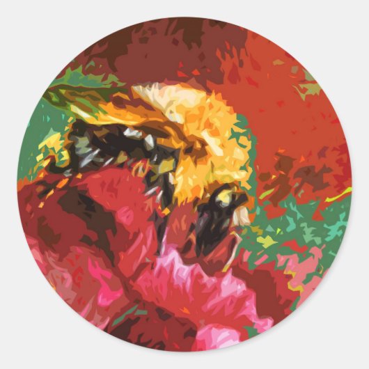 Hummelsticker Runder Aufkleber (Vorderseite)