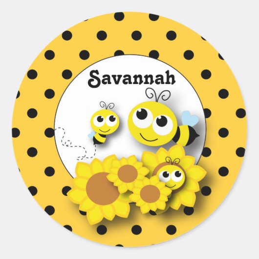 Hummelsticker Runder Aufkleber (Vorderseite)