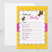 Hummelwunsch für Babykarte Hinweiskarte (Vorne/Hinten)