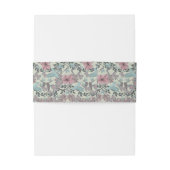 Hummender Vogel und Hibiskus - senkrechte Bauchban Einladungsbanderole (Rückseitenbeispiel)