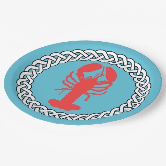 Hummer an der Seilgrenze Pappteller (Schrägansicht)