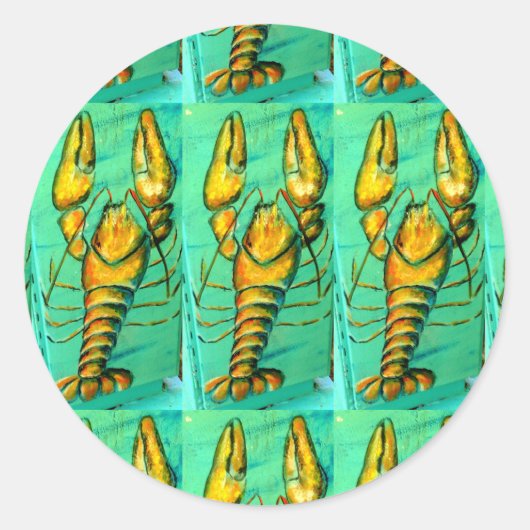 Hummer auf grünem Aufkleber (Vorderseite)