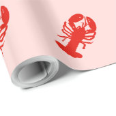 Hummer auf rosa geschenkpapier (Rolleneckpunkt)