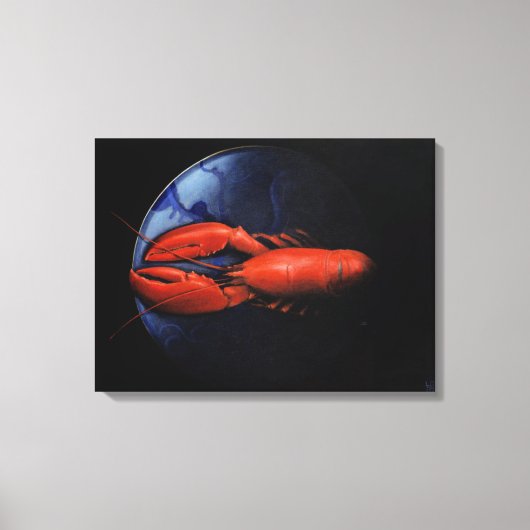 Hummer auf Tiffany Plate Leinwanddruck (Vorderseite)