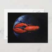 Hummer auf Tiffany Plate Postkarte (Vorne/Hinten)