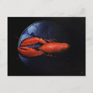 Hummer auf Tiffany Plate Postkarte