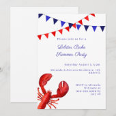 Hummer-Back-Sommerparty Einladung (Vorne/Hinten)