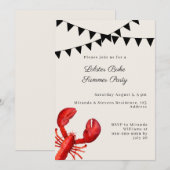 Hummer-Back- und Sommerparty Einladung (Vorne/Hinten)