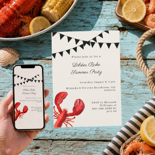 Hummer-Back- und Sommerparty Einladung