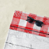 Hummer backen mit Monogramm Familiennamen Strandtuch (Beispiel)