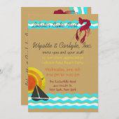 Hummer Bake Beach Party Einladung (Vorne/Hinten)