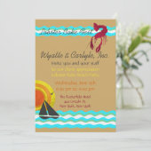 Hummer Bake Beach Party Einladung (Stehend Vorderseite)