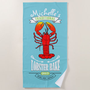 Hummer Bake Sunburn Spaß ID417 Strandtuch