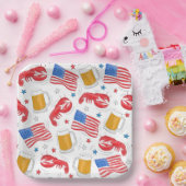 Hummer-Bierfahne Pappteller (Party)