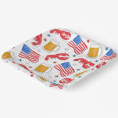 Hummer-Bierfahne Pappteller (Gewinkelt)