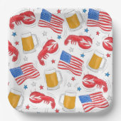 Hummer-Bierfahne Pappteller (Vorderseite)