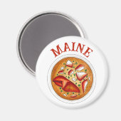 Hummer Bisque Suppe Meeresfrüchte Kochen Maine ME Magnet (Vorderseite/Rückseite)
