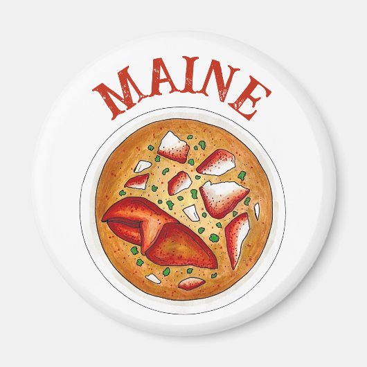 Hummer Bisque Suppe Meeresfrüchte Kochen Maine ME Magnet (Vorne)