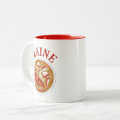 Hummer Bisque Suppe Meeresfrüchte Kochen Maine ME Zweifarbige Tasse (Vorderseite Links)