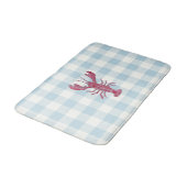Hummer Blau Gingham Karo Küste Badematte (Schrägansicht)