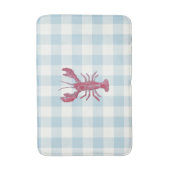Hummer Blau Gingham Karo Küste Badematte (Vorderseite Vertikal)