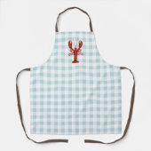 Hummer Blau Gingham Muster Überall Schürze (Vorderseite)