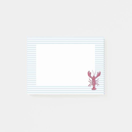 Hummer Blaue Striche Preppy Post-it Notiz (Vorderseite)