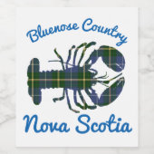 Hummer Bluenose Country Nova Scotia Weinetikett (Einzelnes Label)