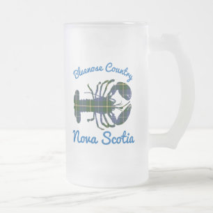 Hummer Bluenose Land-Neuschottland-Bier-Tasse Mattglas Bierglas