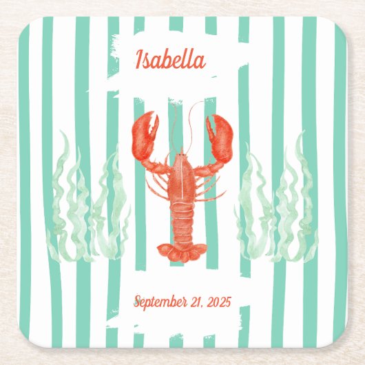 Hummer Boil Paper Untersetzer - Party für Meeresfr (Vorderseite)