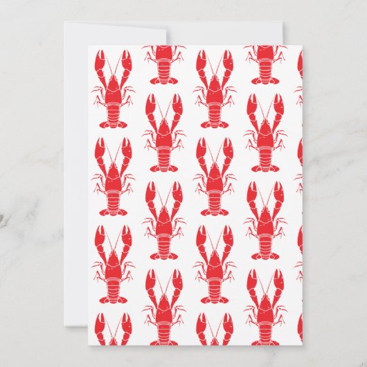 Hummer Boil Seafood Cookout Party Einladung (Rückseite)