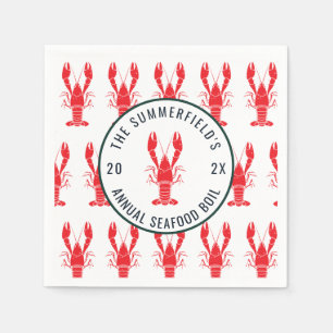 Hummer Boil Summer Seafood Party Paper Serviette