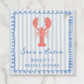 Hummer-Brautparty der Küsten - Liebesmarken Geschenkanhänger (Rückseite)