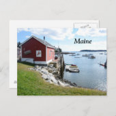 Hummer-Bretterbude und -boote in Maine Postkarte (Vorne/Hinten)