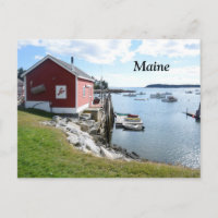 Hummer-Bretterbude und -boote in Maine