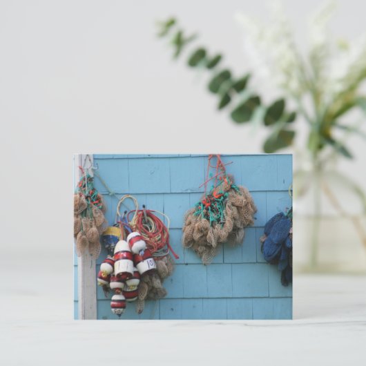 Hummer Buoys & Köder Taschen Postkarte (Stehend Vorderseite)