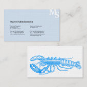 Hummer Businesscards blau Visitenkarte (Vorne/Hinten)