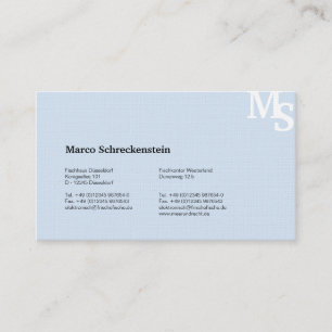 Hummer Businesscards blau Visitenkarte