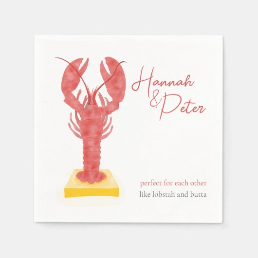 Hummer-Cocktail-Servietten Serviette (Vorderseite)