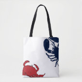 Hummer Crab Big Design Red White Blue Bag Tasche (Vorderseite)