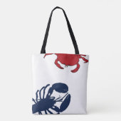 Hummer Crab Big Design Red White Blue Bag Tasche (Rückseite)