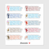 Hummer Crabs Sea Life Rücksendeadresse Stickers Aufkleber (Blatt)