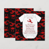 Hummer Crawfish Babydusche Einladung (Vorne/Hinten)