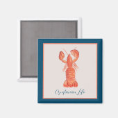 Hummer Crawfish Crustacean Magnet (Vorderseite/Rückseite)
