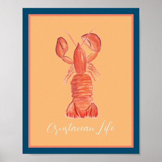 Hummer Crawfish Crustacean Poster (Vorne)