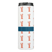 Hummer Crawfish Crustacis Mit Monogramm Thermosbecher (Rückseite)